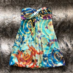 Stapless multi-color formal dress - size 6